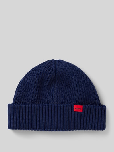 Peek & Cloppenburg HUGOBeanie mit Label-Detail Modell 'Xush' in blau
