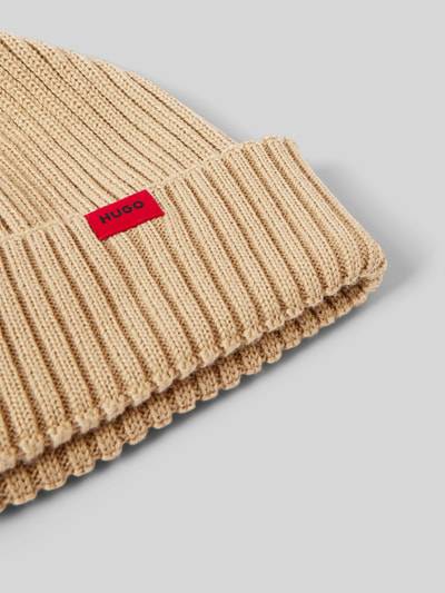 Peek & Cloppenburg HUGOBeanie Mit Label-Detail Modell 'Xush' In Sand