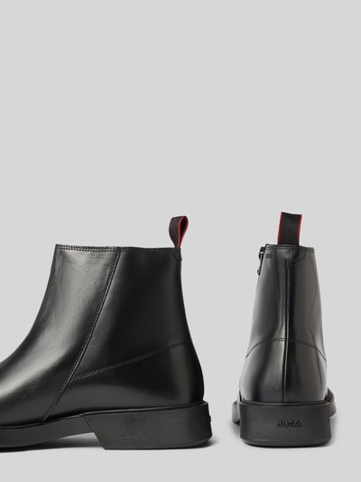 Peek & Cloppenburg HUGOBoots Aus Leder Mit Reißverschluss In Black