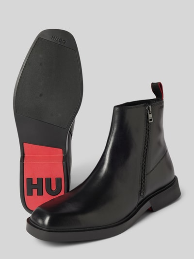 Peek & Cloppenburg HUGOBoots Aus Leder Mit Reißverschluss In Black
