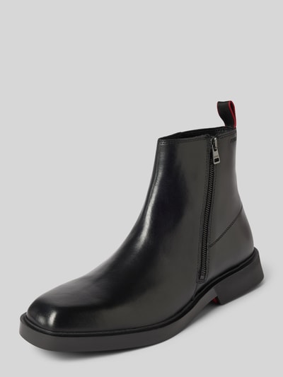 Peek & Cloppenburg HUGOBoots aus Leder mit Reißverschluss in black