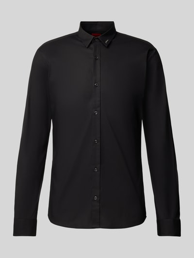 Peek & Cloppenburg HUGOFreizeithemd Mit Label-Detail Modell 'Ero' In Black