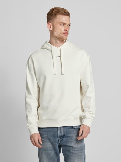 Peek & Cloppenburg HUGOHoodie Mit Label-Print Modell 'Dapo' In Offwhite
