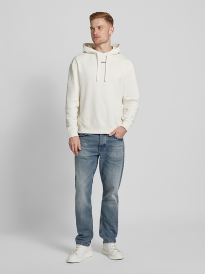 Peek & Cloppenburg HUGOHoodie mit Label-Print Modell 'Dapo' in offwhite
