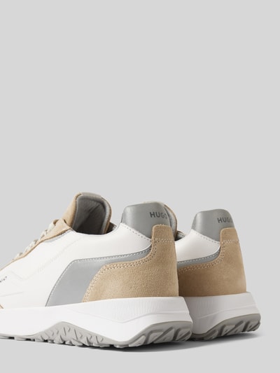 Peek & Cloppenburg HUGOLedersneaker Mit Kontrastbesatz Modell 'Kane' In Beige