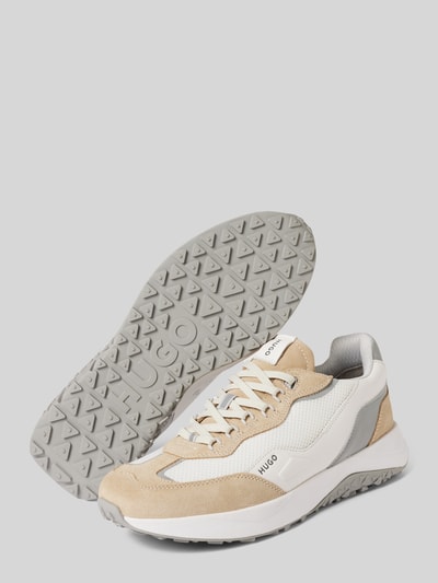 Peek & Cloppenburg HUGOLedersneaker Mit Kontrastbesatz Modell 'Kane' In Beige