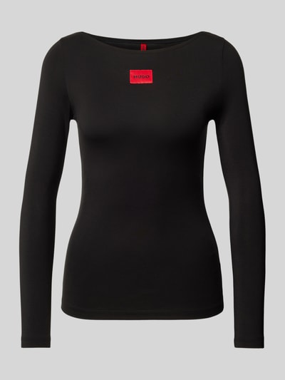 Peek & Cloppenburg HUGOLongsleeve Mit Label-Detail In Black