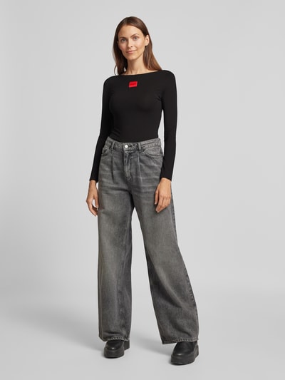 Peek & Cloppenburg HUGOLongsleeve Mit Label-Detail In Black