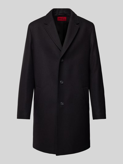 Peek & Cloppenburg HUGOMantel Mit Reverskragen Modell 'Malte' In Black