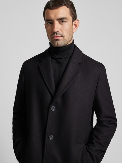 Peek & Cloppenburg HUGOMantel Mit Reverskragen Modell 'Malte' In Black