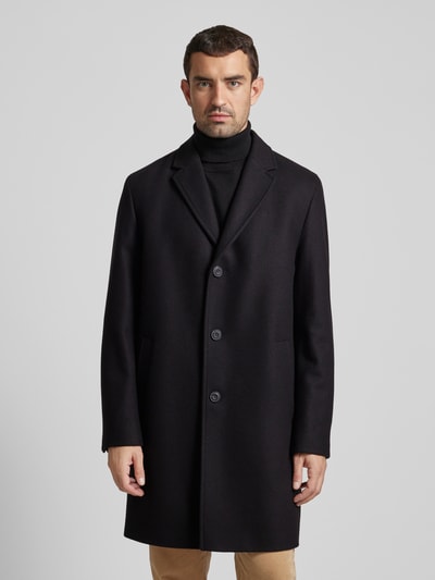 Peek & Cloppenburg HUGOMantel Mit Reverskragen Modell 'Malte' In Black