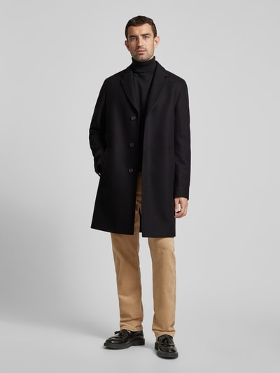 Peek & Cloppenburg HUGOMantel mit Reverskragen Modell 'Malte' in black
