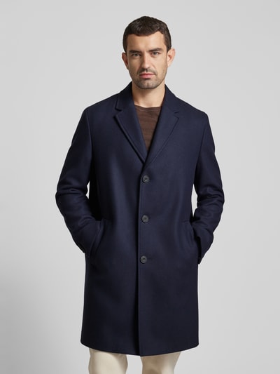 Peek & Cloppenburg HUGOMantel Mit Reverskragen Modell 'Malte' In Marine