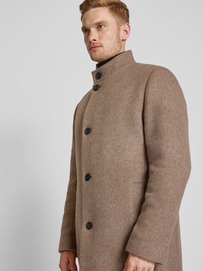 Peek & Cloppenburg HUGOMantel Mit Stehkragen Modell 'Mintrax' In Beige