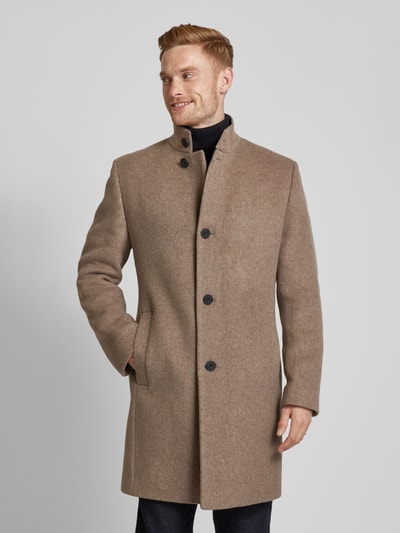 Peek & Cloppenburg HUGOMantel Mit Stehkragen Modell 'Mintrax' In Beige