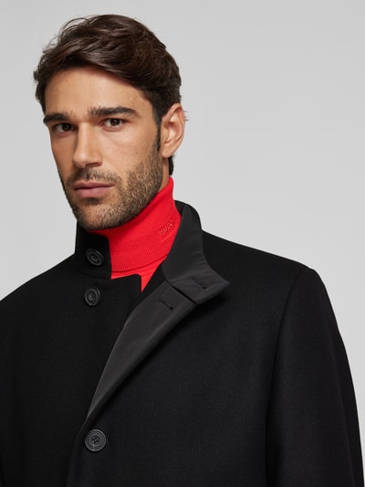 Peek & Cloppenburg HUGOMantel Mit Stehkragen Modell 'Mintrax' In Black
