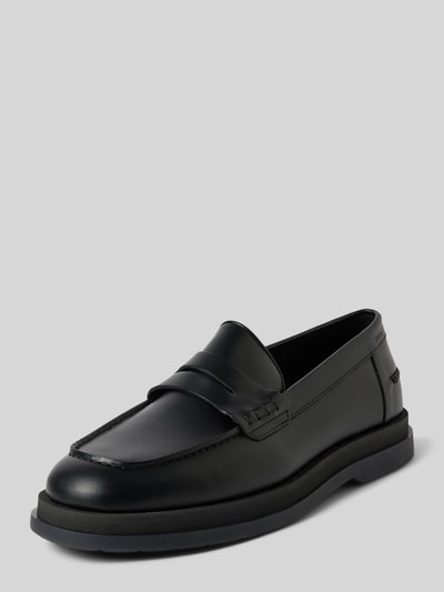 Peek & Cloppenburg HUGOPenny-Loafer aus Leder mit Label-Details Modell 'Chaol' in black