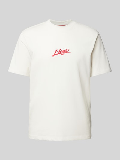 Peek & Cloppenburg HUGORegular Fit T-Shirt Mit Rundhalsausschnitt Modell 'Dlogotee' In Offwhite