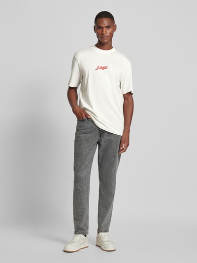 Peek & Cloppenburg HUGORegular Fit T-Shirt mit Rundhalsausschnitt Modell 'Dlogotee' in offwhite