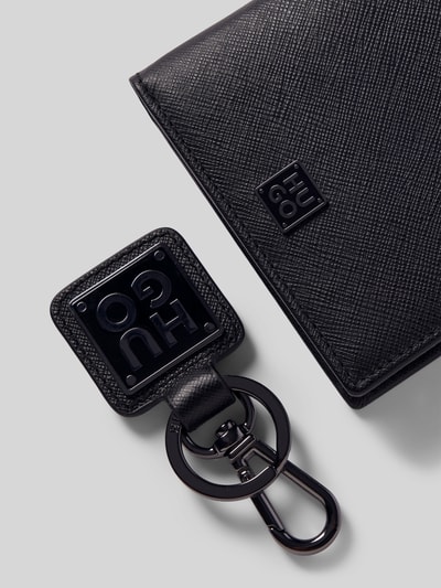 Peek & Cloppenburg HUGOSchlüsselanhänger Aus Leder Mit Label-Applikationen In Black