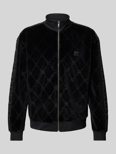 Peek & Cloppenburg HUGOSweatjacke Mit Label-Detail Modell 'Dranchiso' In Black