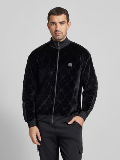 Peek & Cloppenburg HUGOSweatjacke Mit Label-Detail Modell 'Dranchiso' In Black