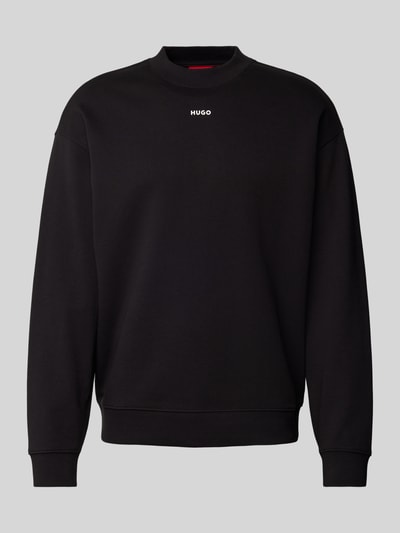Peek & Cloppenburg HUGOSweatshirt Mit Label-Schriftzug Modell 'Dapocrew' In Black