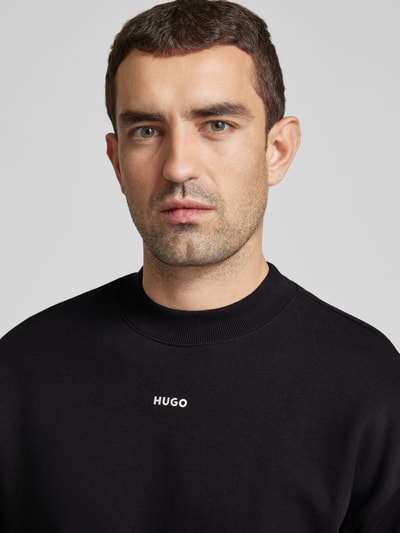 Peek & Cloppenburg HUGOSweatshirt Mit Label-Schriftzug Modell 'Dapocrew' In Black