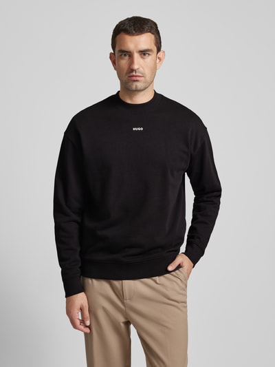 Peek & Cloppenburg HUGOSweatshirt Mit Label-Schriftzug Modell 'Dapocrew' In Black