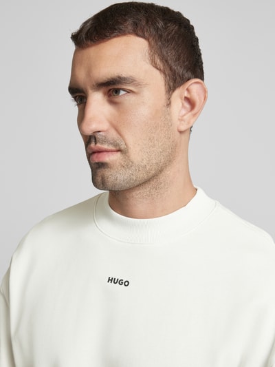 Peek & Cloppenburg HUGOSweatshirt Mit Label-Schriftzug Modell 'Dapocrew' In Offwhite