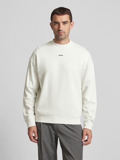 Peek & Cloppenburg HUGOSweatshirt Mit Label-Schriftzug Modell 'Dapocrew' In Offwhite
