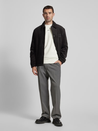 Peek & Cloppenburg HUGOSweatshirt mit Label-Schriftzug Modell 'Dapocrew' in offwhite