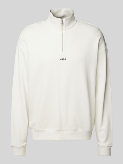 Peek & Cloppenburg HUGOSweatshirt Mit Troyer-Kragen Modell "Durty" In Offwhite