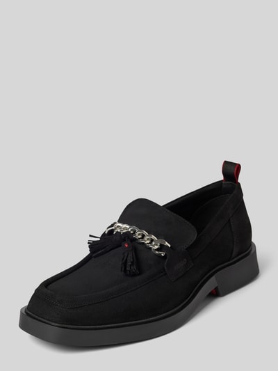 Peek & Cloppenburg HUGOTassel-Loafer mit Label-Detail Modell 'Iker' in black