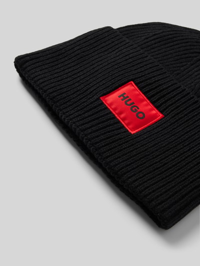 Peek & Cloppenburg HUGOWollmütze Mit Label-Patch Modell 'Saffa' In Black