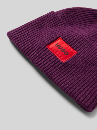 Peek & Cloppenburg HUGOWollmütze Mit Label-Patch Modell 'Saffa' In Bordeaux