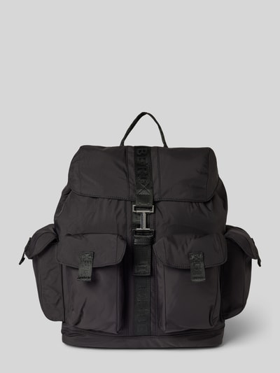 Peek & Cloppenburg IcebergRucksack Mit Vorfächern Modell 'ZAINO' In Black
