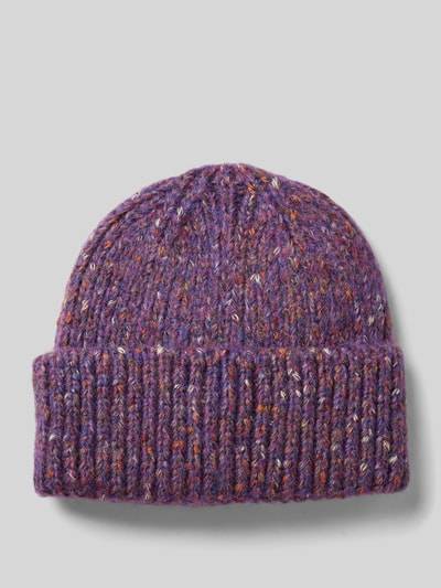 Peek & Cloppenburg ICHIBeanie mit breitem Umschlag Modell 'ANYA' in lila