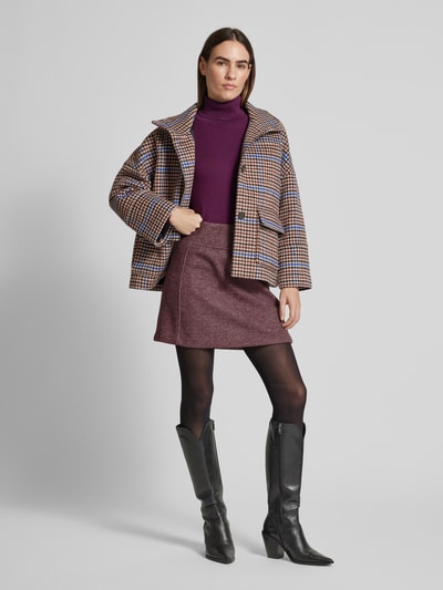 Peek & Cloppenburg ICHIMinirock in Melange-Optik Modell 'WOOLY' in bordeaux