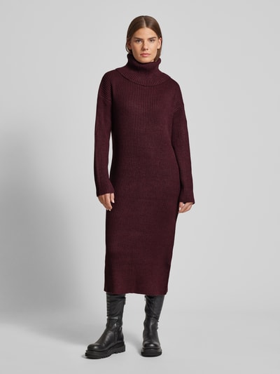 Peek & Cloppenburg ICHIStrickkleid Mit Rollkragen Modell 'ANDOSA' In Bordeaux
