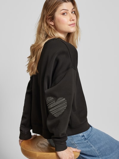 Peek & Cloppenburg ICHISweatshirt Mit Motiv-Stitching Modell 'MERELLA' In Black