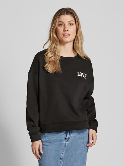 Peek & Cloppenburg ICHISweatshirt Mit Motiv-Stitching Modell 'MERELLA' In Black