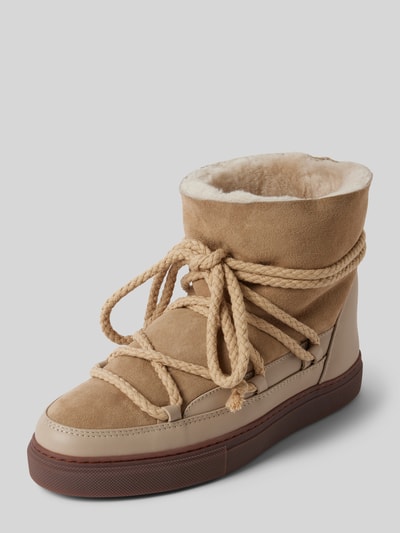 Peek & Cloppenburg INUIKIILederstiefel mit Label-Schriftzug in beige