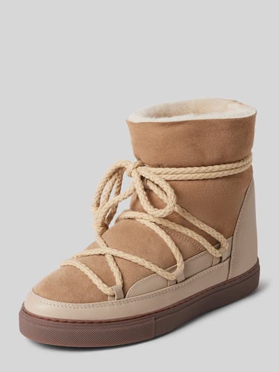 Peek & Cloppenburg INUIKIILederstiefel mit Label-Schriftzug in beige