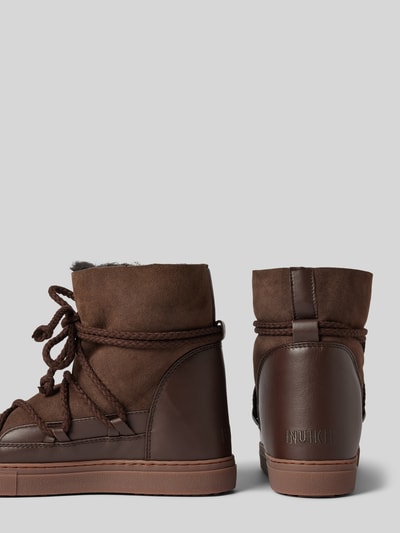 Peek & Cloppenburg INUIKIILederstiefel Mit Label-Schriftzug In Dunkelbraun