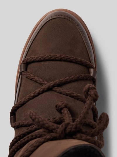 Peek & Cloppenburg INUIKIILederstiefel Mit Label-Schriftzug In Dunkelbraun