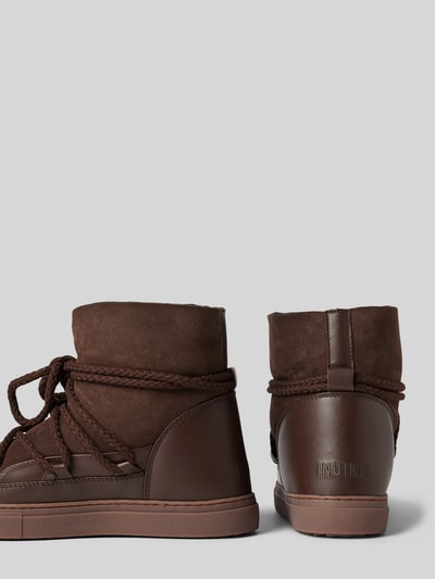 Peek & Cloppenburg INUIKIILederstiefel Mit Label-Schriftzug In Dunkelbraun