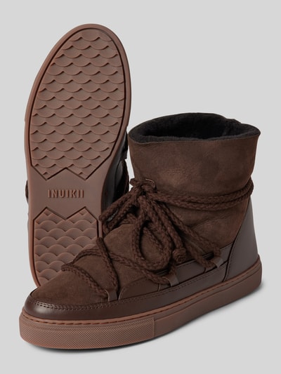 Peek & Cloppenburg INUIKIILederstiefel Mit Label-Schriftzug In Dunkelbraun