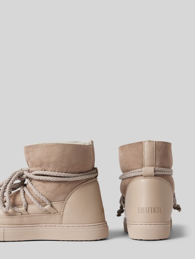 Peek & Cloppenburg INUIKIILederstiefel Mit Label-Schriftzug In Hellgrau