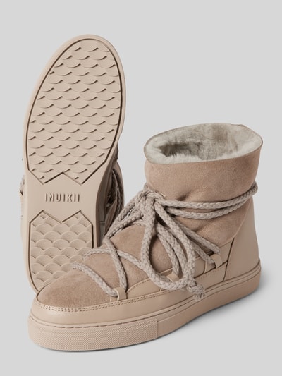 Peek & Cloppenburg INUIKIILederstiefel Mit Label-Schriftzug In Hellgrau